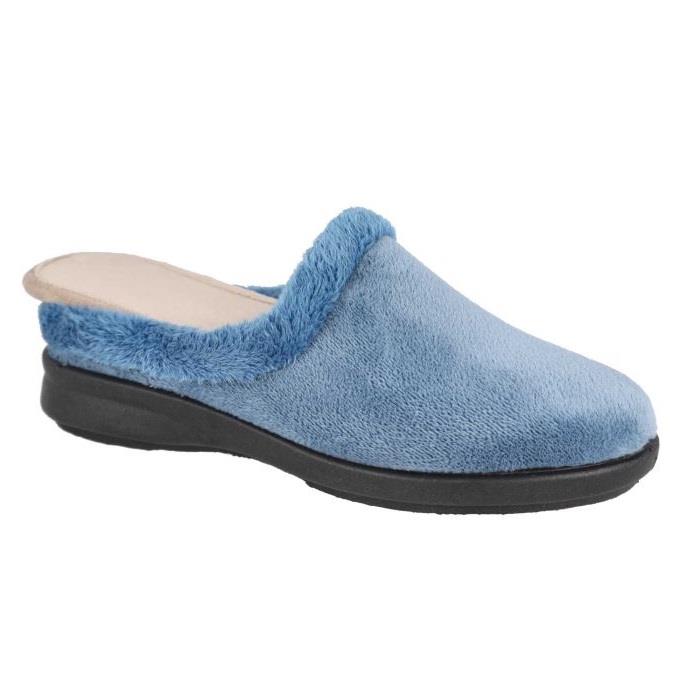 Women's Wide Fit DB Rug Mule Slippers