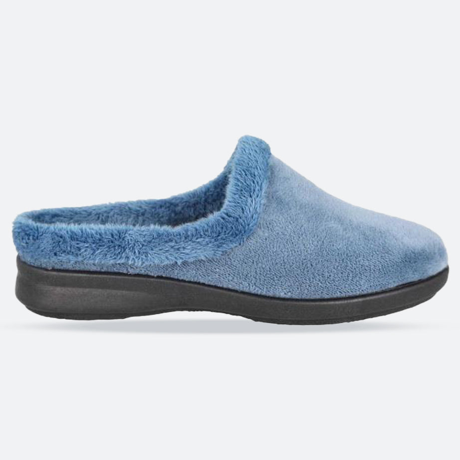 Women's Wide Fit DB Rug Mule Slippers