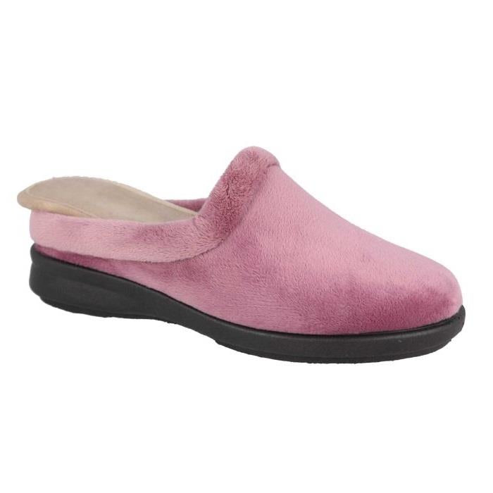 Women's Wide Fit DB Rug Mule Slippers